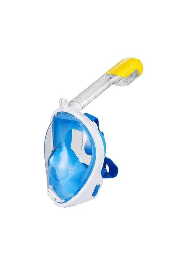 Full Face Snorkel Mask, Foldable Anti-Fog Snorkel Mask, Wide Underwater Mask for Kids and Adults